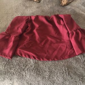 Off the shoulder raspberry top